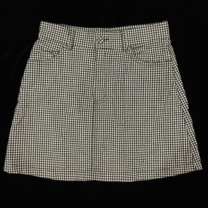 Brandy Melville black & white checkered miniskirt